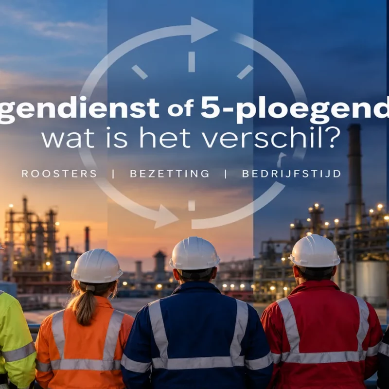 Illustratie van het verschil tussen 4-ploegendienst en 5-ploegendienst