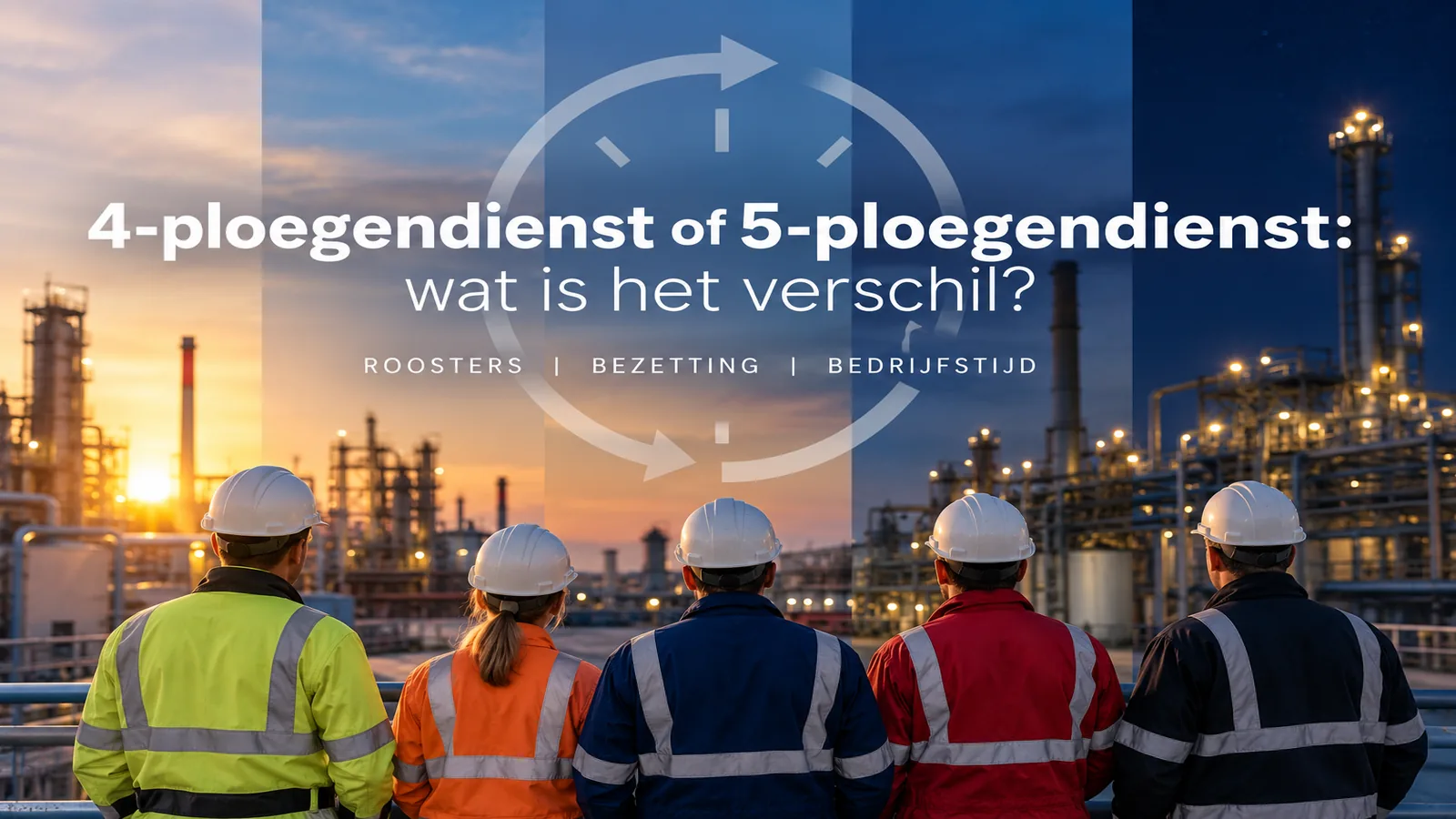 Illustratie van het verschil tussen 4-ploegendienst en 5-ploegendienst